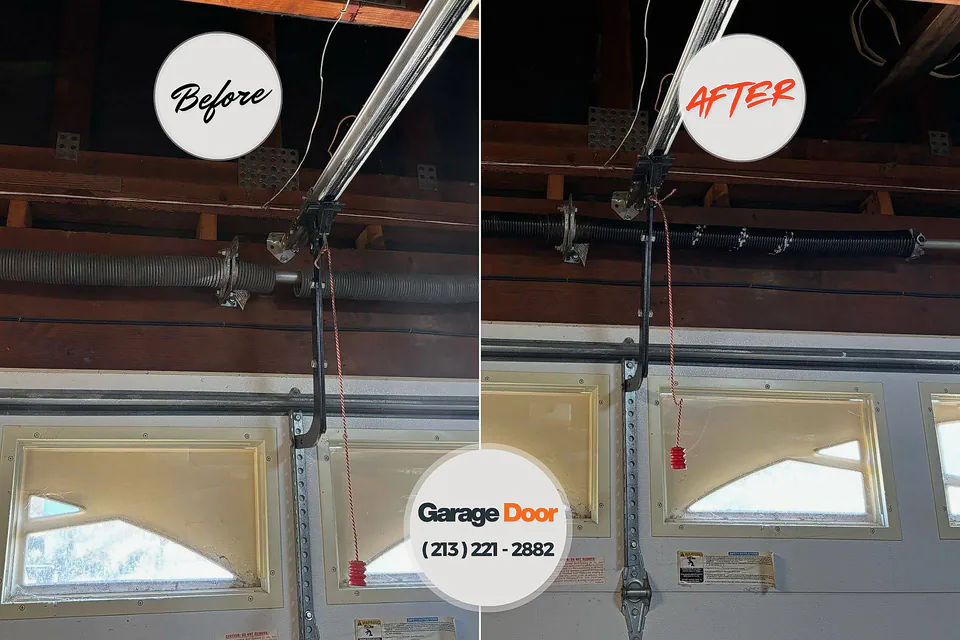 Before and after: garage door repair Alpharetta, GA